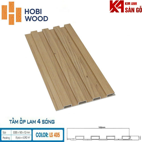 Tấm Ốp Tường Lam 4 Sóng Thấp HOBI LS-405